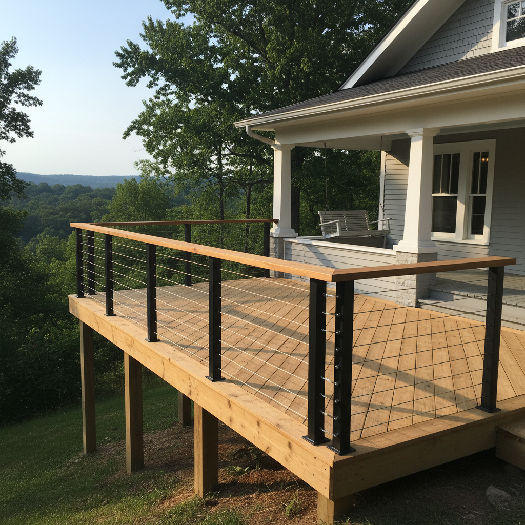 Composite Decking completed by Evergreen Deck Co in Benton, AR