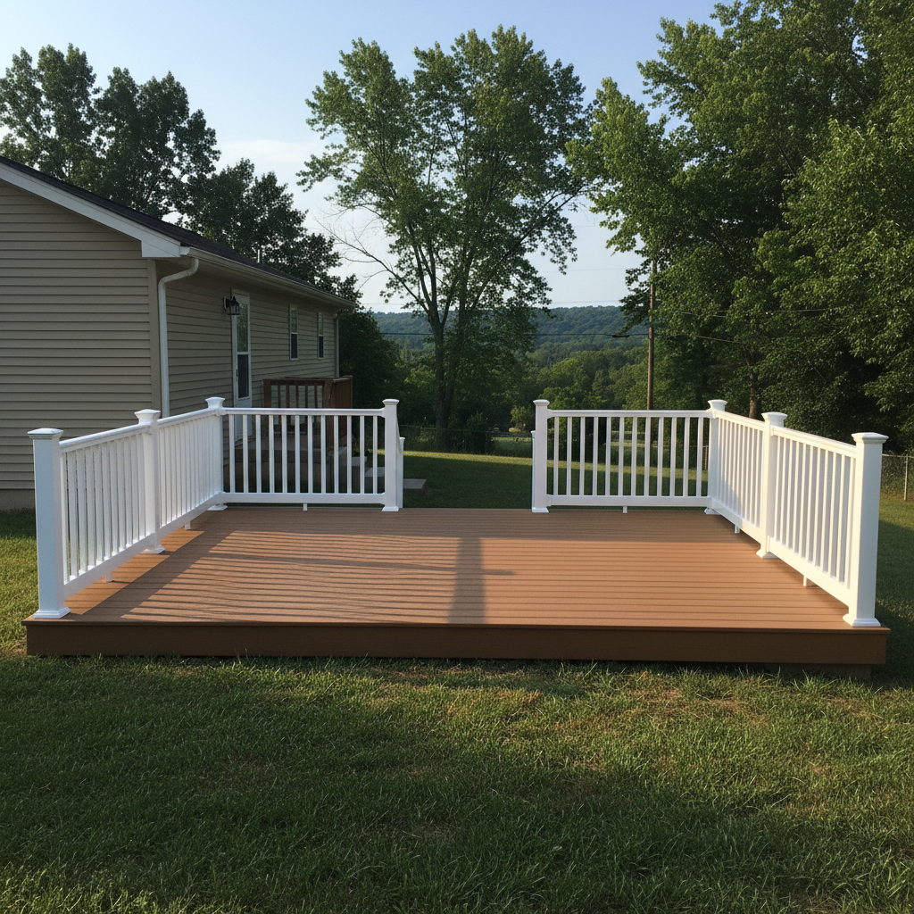 Evergreen Deck Co crew at work on a home in Conway, AR